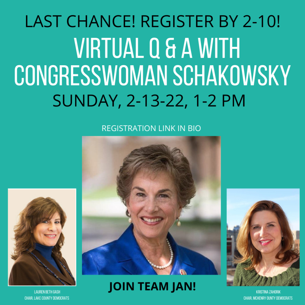 Welcome, Congresswoman Schakowsky - Lake County Democrats