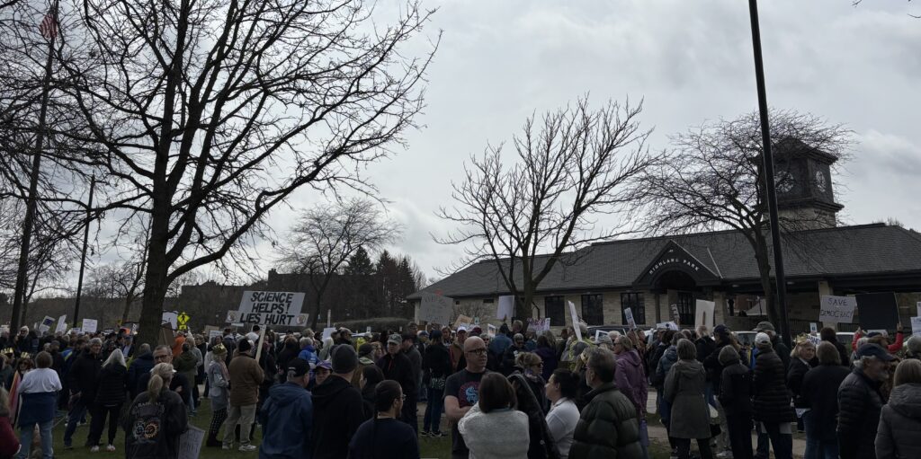 More than two thousand people protest the Trump Regime in Highland Park