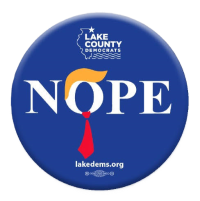 Nope to the Trump regime - Pinback button