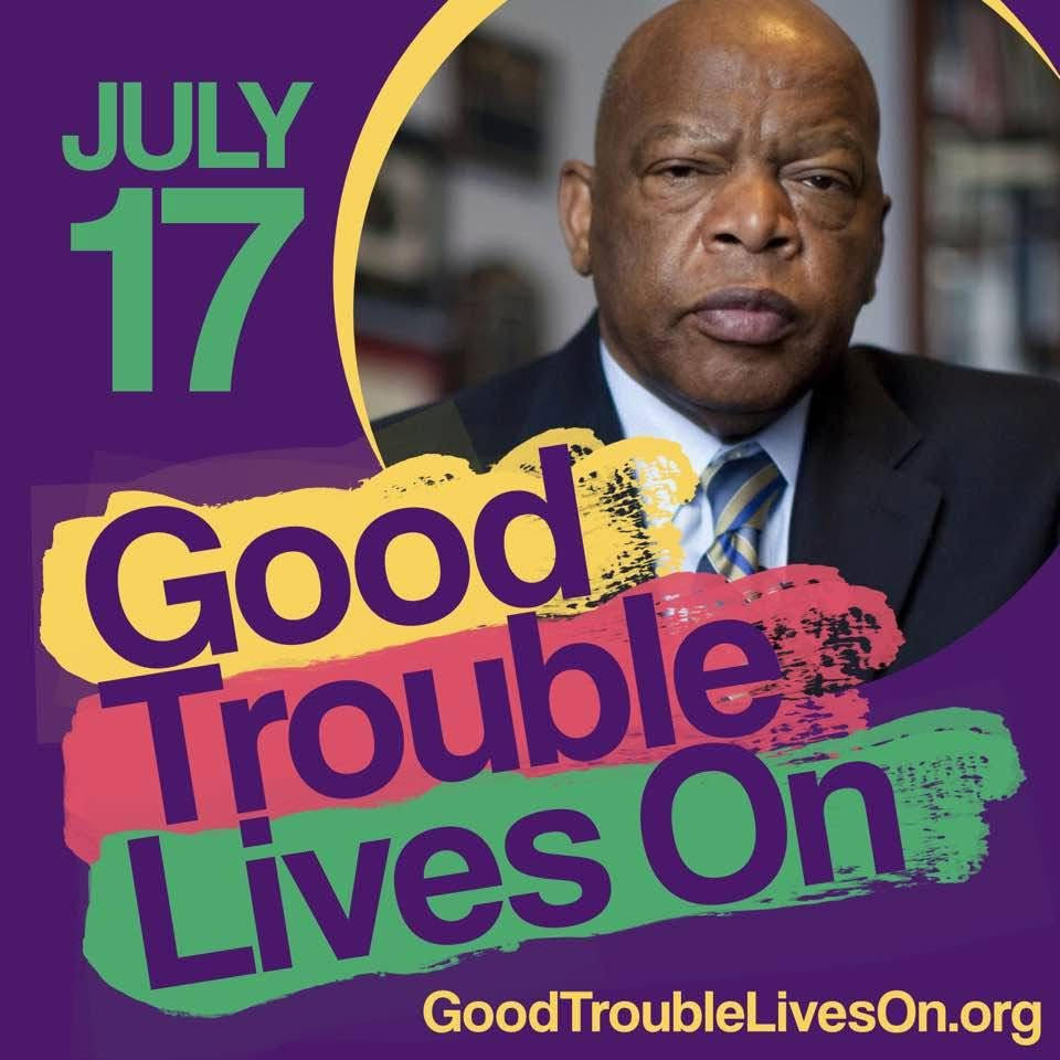 Lake Dems is co-sponsoring three Good Trouble Lives On protests on Thursday, July 17 -- in Buffalo Grove, Highland Park, and Waukegan.